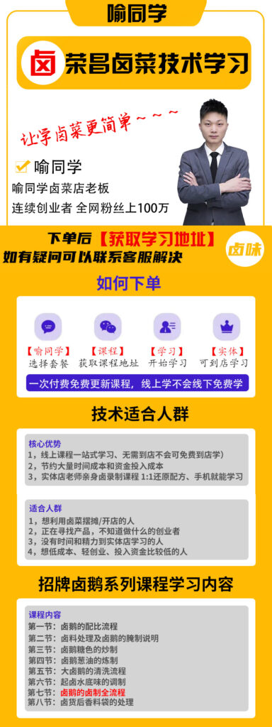 图片[1]-荣昌卤鹅技术视频教学课程